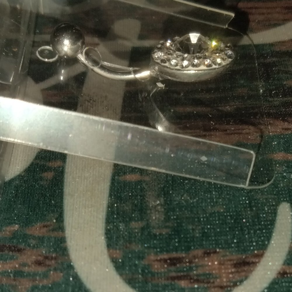 OUFER RHINESTONE BELLY RING - Picture 3 of 3